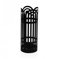 Tenedor de paraguas de metal negro 19 x 49 x 19 cm