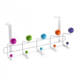 Abrigos de metal de crochet Bolas multicoloras 5 ganchos