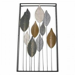 Wall decoration metal gold leaves (5.7 x 90.8 x 50.2 cm)