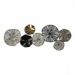 Decoración de la pared en metal de oro (5,7 x 70.5 x 25,4 cm)