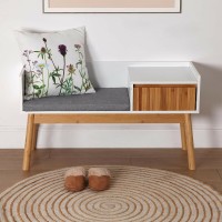 Toegangskast bankbank bamboe hout MDF 40 x 55 x 100 cm