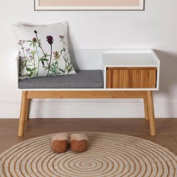 Toegangskast bankbank bamboe hout MDF 40 x 55 x 100 cm