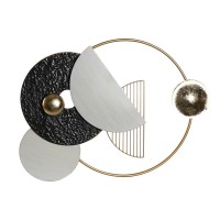 Decoración de pared Resumen oro blanco blanco oscuro gris