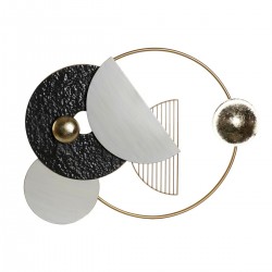 Wall decoration abstract gold white white dark gray