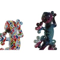 Set of 2 - Mosaic mosaic wall decoration Multicolored Mediterranean 8 x 4 x 20 cm