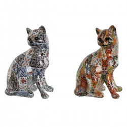 Conjunto de 2 decoraciones de chat Resina multicolor mediterránea