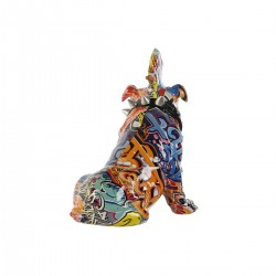 Dog decoration punk in multicolored resin