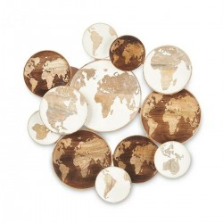 Wall Decoration Manguer Wood Map 76 x 70 x 5 cm