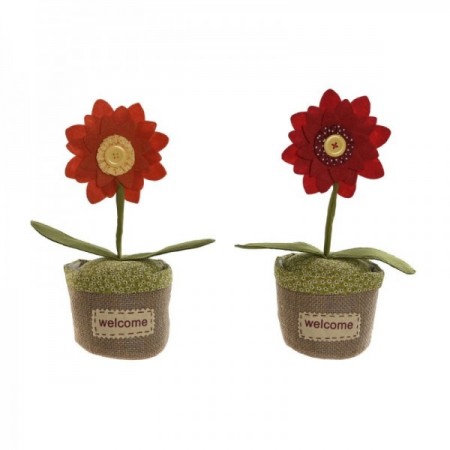 Gate Holder Home Spirit Polyester Jute 14 x 14 x 33 cm (2 enheter)