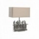 Lâmpada original da sala de visitas que escultura caracteres personagem de prata resina shade retângulo bege 36x21,5x43cm