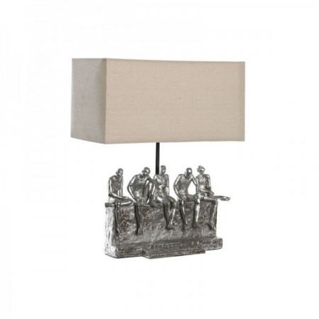 Originele woonkamer lamp snijwerk karakter karakter zilveren hars schaduw rechthoek beige 36x21,5x43cm Originele woonkamer lamp snijwerk karakter karakter zilveren hars schaduw rechthoek beige 36x21,5x43cm