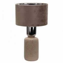 Living room lamp, ceramic desk lampshade brown velvet, the most beautiful living room lamp, office