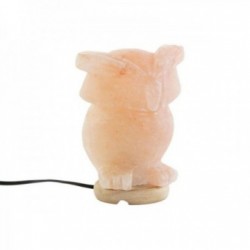 Lampada da ufficio Forma Gufo rosa Sale di pietra rosa 15 W 220 V - 14 x 14 x 18 cm