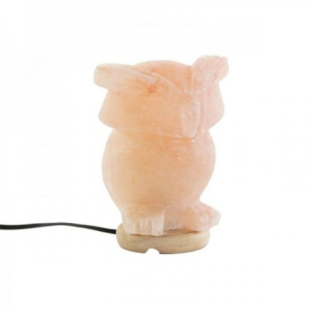 Lampada da ufficio Forma Gufo rosa Sale di pietra rosa 15 W 220 V - 14 x 14 x 18 cm