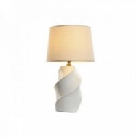 Lámpara de sala de estar de porcelana blanca 35 x 35 x 60 cm