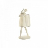 Lampedekorasjon Ambiance White Dancer Resin 29 x 25 x 62,5 cm