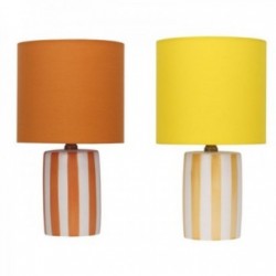 Orange Gul keramisk nattbordslampe (2 enheter) 20 x 20 x 34 cm