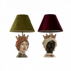 Set of 2 bedside lamps Resin character 26 x 26 x 43 cm (2 units)