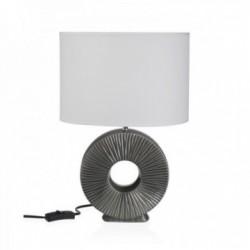Round ceramic table lamp Beige 22 X 49 X 32 CM