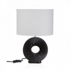 Lampe table à poser ronde céramique Noir 22 X 49 X 32 CM