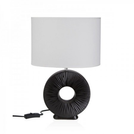Lampe table à poser ronde céramique Noir 22 X 49 X 32 CM Lampe table à poser ronde céramique Noir 22 X 49 X 32 CM