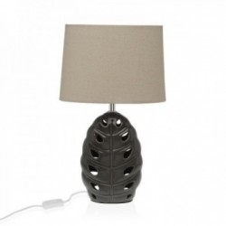 Lampe table à poser feuille Argenté Céramique 13 x 33 x 25 cm