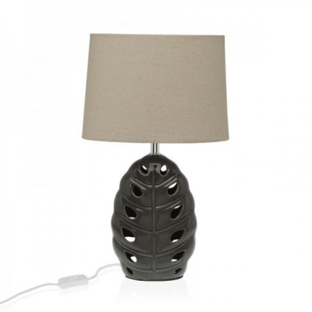 Lampe table à poser feuille Argenté Céramique 13 x 33 x 25 cm Lampe table à poser feuille Argenté Céramique 13 x 33 x 25 cm