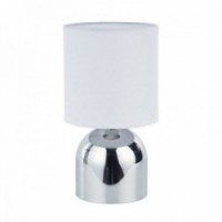 Sølv Metal Bedside Lampe 14 x 25 x 14 cm