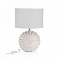 Hvit keramisk bordlampe