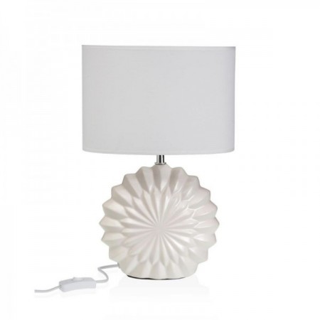 Hvit keramisk bordlampe Hvit keramisk bordlampe
