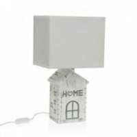 Office lamp White ceramic house 40 W 64.1 x36.5 cm
