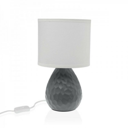 Lámpara de sala de estar con cerámica gris blanca 40 W 15.5 x 27.5 cm Lámpara de sala de estar con cerámica gris blanca 40 W 15.5 x 27.5 cm