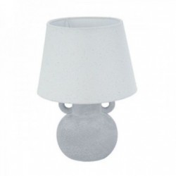 Keramisk Grå Amphora Bedside Lampe 20 x 28 cm