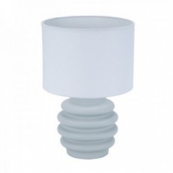 Lâmpada de cabeceira de cerâmica redonda lampshade branco 22 x 33 cm