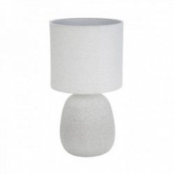 Graue keramische Nachttischlampe 40 W 22 x 41 cm