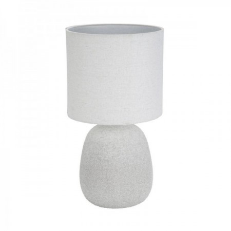 Graue keramische Nachttischlampe 40 W 22 x 41 cm Graue keramische Nachttischlampe 40 W 22 x 41 cm