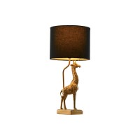 Lampe de bureau girafe en résine Doré 20 x 20 x 53 cm