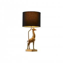 Lâmpada de mesa de girafa em resina de ouro 20 x 20 x 53 cm
