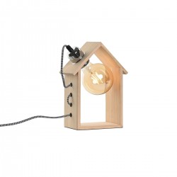 Office Lamp Deco House Wooden 18 x 10 x 25 cm