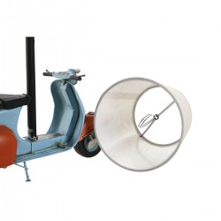 Blå Scooter Skrivebord Lampe Oransje Linen Metal 31 x 15 x 34 cm