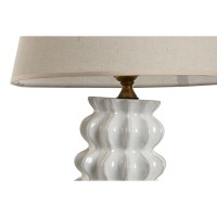 Lampe Porzellan weiß 40 x 40 x 65 cm