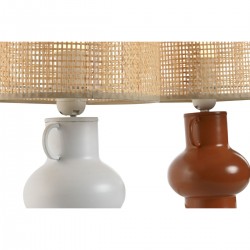 Conjunto de 2 lâmpadas de cabeceira natural lâmpada natural metal metal lâmpada 22 x 22 x 33 cm