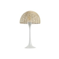 Lampada da ufficio per mettere il piedino metallo bianco paralume corda natura 50W 220 V