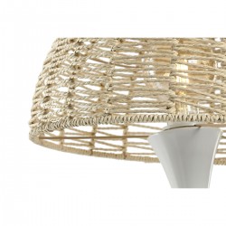 Lampada da ufficio per mettere il piedino metallo bianco paralume corda natura 50W 220 V