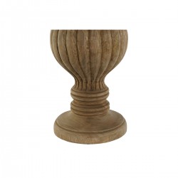 Stue lampe træ skudt udskårne lampeskærme jute beige 41 x 41 x 76 cm