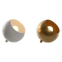 Lot of 2 round lamps / spot white and golden ball (2 units)