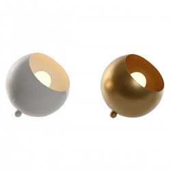 Lot of 2 round lamps / spot white and golden ball (2 units)