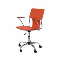 Cadeira de escritório laranja com braço