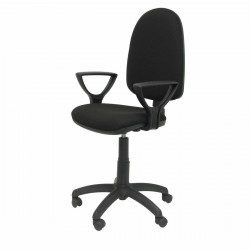 Black office chair with armrests