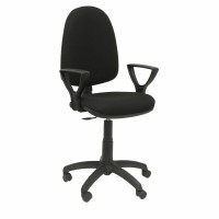 Black office chair with armrests